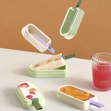 Khuôn làm kem trong suốt, khuôn làm kem que bằng silicon mềm, khay, dụng cụ làm kem và sorbet tự làm. - Nhiều màu - Xem 8