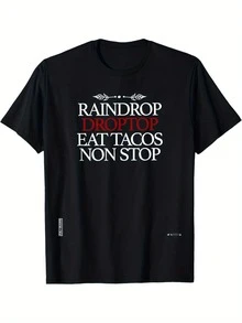 Camiseta Divertida para Amantes de los Tacos para Hombre - Impresa con el motivo Comiendo Tacos Sin Parar, con un diseño de comida mexicana y texto en español, camiseta casual de manga cor - Blanco - Ver 6