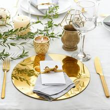 16pcs Decorative Tray Set, 15cm Gold Round Acrylic Mirror Tray, Candle Holder, Shatter-Resistant Acrylic Mirror Makeup Mirror, Suitable For Table Centerpiece Decoration, Wedding Decor, Birthday Party Decor, Photography Props, Non-Food Contact - Multiple Styles - View 7