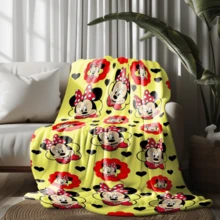 PC Colorful Mickey Mouse, Minnie, Donald Duck Multiple Layout Disney Theme All-Star Flannel Printed Blanket, Air Conditioner Cover Blanket - 100% Polyester Knitted Quilted Blanket, Digital Print - Comfortable Bedding Suitable For All Seasons, Perfect For Napping, Camping, Travel - Ideal Gift For Friends And Family, Comfortable Flannel Blanket - Multiple Sizes Available, Ultra Soft, Suitable For Sofa/Bed, Essential For All Seasons, Perfect For Daily Relaxation On The Sofa - Multicolor - View 4