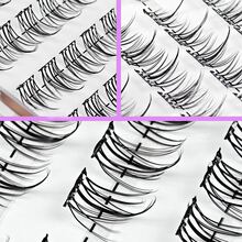 New 10-Pack Glue-Free Sunflower Cluster False Eyelashes, Soft Fairy-Style Natural Realistic Segmented Lashes, Suitable For Beginners, Princess Big Eye Daily Makeup - View 6