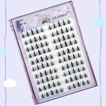 10 Pairs Glue-Free DIY Cluster Cat Eye False Eyelashes, Natural Manga Style Fine Hair Mixed Length, Reusable, Suitable For Beginners, Daily And Party Wear - View 8