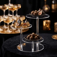 Acrylic Cupcake Display Stand, Round Transparent Dessert Display Stand, Multi-Tier Cupcake Tower, Suitable For Weddings, Birthdays, Parties And Other Occasions. - Multicolor - View 4