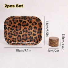 Leopard Print Rolling Tray Set, Premium Metal Rolling Tray Kit, Ideal For Gifts - Because Style Should Never Be Tamed - View 7
