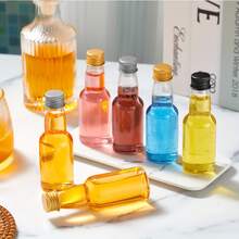 5pcs/10pcs/32pcs/48pcs/56pcs/60pcs/100pcs/120pcs-25ml Mini Liquor Bottle Set, Mini Empty Plastic Liquor Bottles, Sealed Liquor Bottles With Caps, Mini Wine Bottles, Bar Party Supplies, Suitable For Thanksgiving, Halloween And Christmas, Durable, Can Be Used To Hold Juice, Sauce, Coffee, Etc. (Includes 1 Funnel) - 25ml/0.85oz - View 3