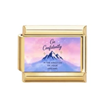 1pc Gold Tone Italian Style Graduation & Inspirational Quote Printed Pendant, English-Italian Bilingual Slogan DIY Jewelry Accessory, Suitable For Graduation Gift - Graduation Season Printing Module - View 20