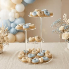 Acrylic Cupcake Display Stand, Round Transparent Dessert Display Stand, Multi-Tier Cupcake Tower, Suitable For Weddings, Birthdays, Parties And Other Occasions. - Multicolor - View 2
