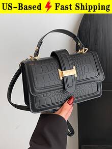 2025 Women's Crocodile - Print Crossbody Bag, Crafted From Premium PU Leather, Boasts A Sophisticated Crocodile - Print Texture. Shoulder Bag,Handbag - Nhiều màu - Xem 1