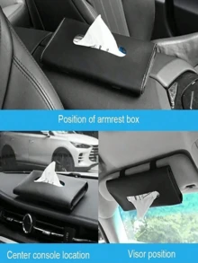 Sun Visor Tissue Box, Multifunctional Car Tissue Box, Storage Bag, Tissue Organizer Box, Universal Design, Easy To Access And Does Not Obstruct View. Used For Storing Tissues, Masks, Etc. A Must-Have Gift For Drivers. - A - View 8