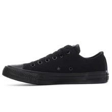 Converse Chuck Taylor All Star Low Top Unisex Sneakers - All Black Monochrome Canvas Shoes For Men & Women, Triple Black Casual Sneakers | M5039C - 查看 1