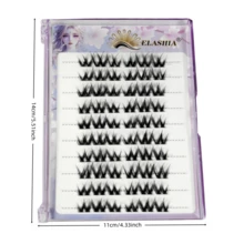 10 Pairs Glue-Free Fluffy Big Wave 3-Segment False Eyelashes, Voluminous 3D Messy Fluffy Fiber Western Charm False Eyelashes, Suitable For Beginners Daily And Party Wear - View 3