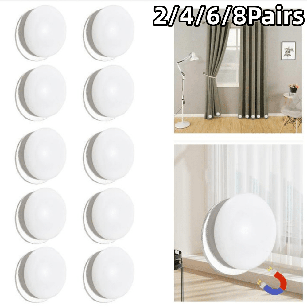 2/4/6/8 Pairs Magnetic Curtain Weights, Plastic Covered Seamless Shower Curtain Magnets, Classic Style, Easy To Use, Shower Organization, Prevent Blowing Around, For Curtains