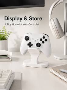 Dudukan Kontroler Game, Alas Kontroler PLA Cetak 3D, Kompatibel dengan Kontroler, Kontroler Switch Pro, dan Kontroler Game PC, Dudukan Display Desktop Stabil dengan Alas Bulat dan Penopang Melengkung, Organizer Penyimpanan Kontroler Game Ringkas, Tiga Warna: Hitam, Putih, dan Merah Muda - View 4