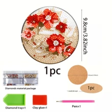 Juego de posavasos de pintura de diamantes 5D DIY, para principiantes, manualidades de pintura y suministros de costura para adultos, adecuado para decoración del hogar, accesorios de boda y recuerdos de fiesta, decoración de Acción de Gracias, Halloween y regalos de Navidad - Posavasos con diamantes de imitación - Ver 17