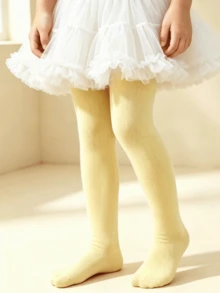 5 paia di collant tinta unita macaron per ragazze, collant base versatili per gonne tutù da principessa, primavera e autunno - Multicolore - Visualizzare 8