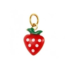 1 Stück Roter Erdbeer-Anhänger, farbenfrohes fruchtförmiges Erdbeer-Accessoire, geeignet für Halskette, Armband, Ohrringe, Dekoration, vielseitig modisch - Verschiedenfarbig - Übersicht 6
