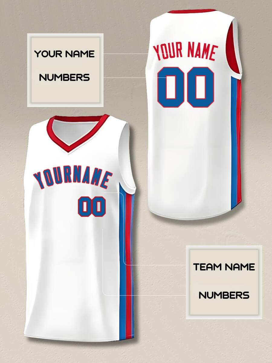 Personalized Custom Basketball Jersey For Your Team, Customizable Name And Number Sports
