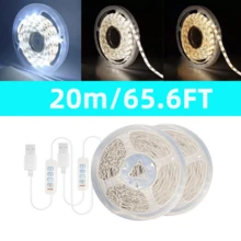 3-65.6ft 5V USB 3-Color LED Light Strip, Dimmable, With Button Switch Color Temperature Adjustment, Cuttable, Self-Adhesive Tape Light, Suitable For Bedroom, TV, Kitchen, Game Room, Living Room, Home Decor, Wardrobe, Shelf - Three Color Temperatures - View 13