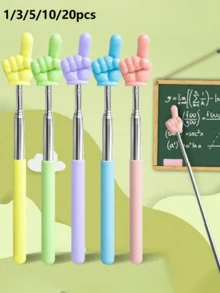 1/3/5/10/20Pcs Random Color Retractable Teacher Pointer, Retractable Finger Shaped Pointer Stick For Classroom Whiteboard Presentation, Durable And Portable, Back To School - Multicolor - View 10