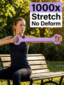 Minimalist Fitness Resistance Band For Painless Shoulder Opening Wide Figure 8 Resistance Band For Adult Fitness Fans Non-Slip Elastic Resistance Band With Handles Ideal For Travel Workout Routines Home Pilates Workout Set Gym Exercise Equipment - Tensioner - View 9