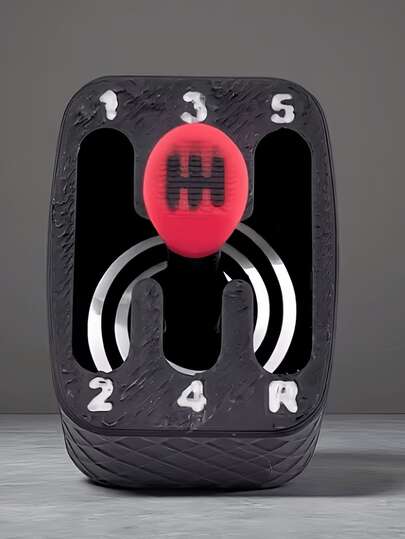 1pc Square Gear Shift Stress Relief Toy, Realistic Manual Transmission Gear Stick Design: 1/2/3/4/5/R 6-Speed Layout Replicating Real Manual Gearbox, Racing Interior Style Red & Black Color Blocking, Hardcore Mechanical Aesthetic, Perfect For Car Owners, Auto Enthusiasts, Racing Fans, Nostalgic Feel. Anti-Slip Textured Shell: Diamond Anti-Slip Pattern On Outer Body, Ergonomic Grip, Multi-Gear Shift Resistance Feel, High-Quality Durable Plastic Material: Tough Hard Plastic + Soft Rubber Gear Head, Drop-Resistant And Durable