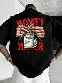 Men T-Shirts - 黑色 - 查看 3