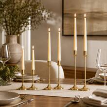 12/6/3PCS French Gold/Black/Faux Gold Candle Holder Set, Suitable For Pillar And Conical Candles, Suitable For Home, Wedding, Party, Anniversary Decoration - Multicolor - View 5