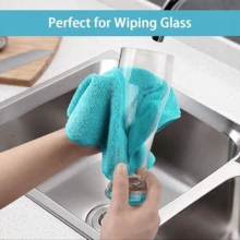 10/20/30pcs/Pack Multicolor Cleaning Microfiber Towel Set - 9.8inch*9.8inch Size, Available In Different Quantities, Kitchen, Bathroom, Home, Household - Multicolor - View 4