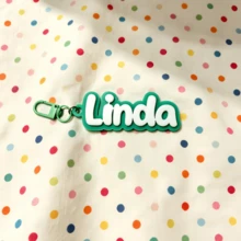 1 pieza Llavero de nombre de acrílico, accesorio DIY, adecuado para bolso, decoración de mochila, equipaje, etiqueta de nombre para cumpleaños y vacaciones, regalo para familia, amigos, regalo personalizado - Multicolor - Ver 22