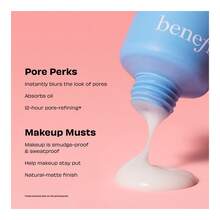 Benefit The POREfessional 霧面毛孔遮瑕妝前乳 Mini 3ml/0.1 Oz | 模糊毛孔 | 可見地細緻毛孔 | 適合油性肌膚 | 不致粉刺 | 透明 | 自然霧面妝效 | 輕盈 | 為妝容打造平滑底妝 - Matte Primer - 3ml (Miniature) - 查看 7