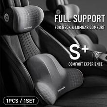 1 Set Oreiller de Cou en Mousse à Mémoire de Forme pour Appuie-tête de Voiture et Coussin de Soutien Lombaire, Soutien Ergonomique du Cou et du Dos, Oreiller de Siège de Voiture Respirant Anti-Fatigue, Accessoire Intérieur de Voiture Universel pour Berlines, SUV, Camions, Cadeau de Voyage Confortable pour la Conduite - Appui-tête et soutien lombaire - Voir 14