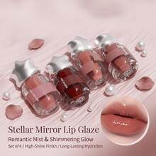 Faiccia HERORANGE Stellar Mirror 鏡面唇釉 4色 玻璃水光亮澤 豐盈滋潤 持久不黏膩 柔軟海綿刷頭 星銀色瓶蓋 透明瓶身 裸色紅色調 日常約會派對 豐唇妝 初學者青少年適用 - 彩色 - 查看 2