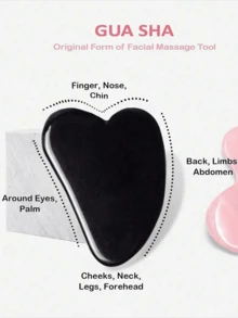 2 Peças Conjunto de Ferramentas de Massagem Facial Gua Sha: 1 Rolo de Massagem de Cabeça Dupla, 1 Placa Gua Sha em Formato de Coração, Massagem Facial para Reduzir o Inchaço, Acalmar e Levantar a Pele, Irradiar Brilho, Produto de Cuidados com a Pele de Beleza, Spa, Autocuidado, Ferramenta de Cuidados com a Pele, Ace Care - Multicolorido - Visão 16