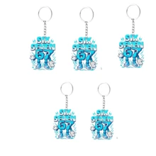 10pcs 2D Acrylic Letter 67 Keychain Set, Practical & Fashionable 2D Flat Keyring, Suitable For Backpacks, Wallets, Car Keys, Holiday Gifts & Decorations Office Desk Desk Office Supplies Office Accessories - Multicolor - View 11