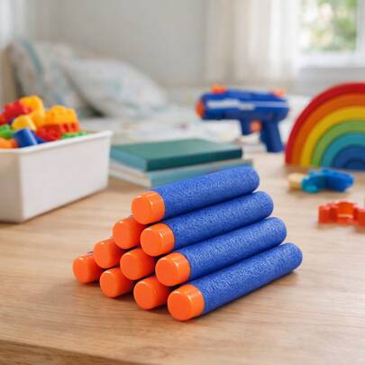 Dardos De Eva Compatíveis Com Nerf Sem Ventosa 20 Unidades Refil De Espuma Macia Para Brinquedo Seguro E Reposição