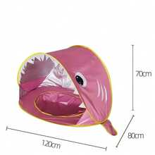 Outdoor Beach Pool Tent, Quick Fold, Cartoon Shark, Swimming & Sunshade - Multicolor - View 12