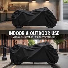 1pc Motorcycle/Bicycle Durable EVA Waterproof Cover – UV Resistant, Snowproof, Fits Most Models, Black, Outdoor Vehicle Cover, Fashionable Motorcycle Cover, Durable UV Resistant Cover - Multicolor - View 9