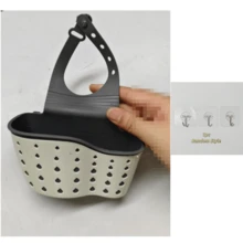 1pc Sink Hanging Basket, Sink Sponge Rack, Sink Organizer Rack, Silicone Storage Box, Multi-Functional Drainage Basket, Sink Sponge Rack For Kitchen Sink And Bathroom Faucet Hanging Basket Storage, Kitchen Supplies (Random Color And Style) - Multicolor - View 13