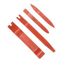 Kit de 4/5/11/12 piezas de herramientas de palanca para desmontar radio, puerta, clip, panel, moldura y salpicadero de automóvil, cuchillas de plástico para desmontaje manual de interior de coche - Rojo - Ver 4