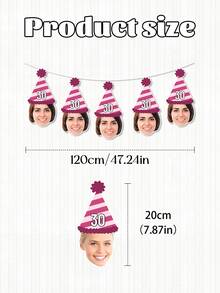 Personalized Face And Pet Photo Banner, Customizable Funny Face And Pet Photo Silhouette Banner With Custom Text/Age, Suitable For Birthday Party Decorations For Humans And Pet Lovers - Multicolor - View 8