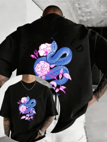 Men T-Shirts - 黑色 - 查看 1