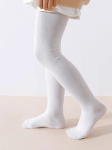8雙女童素色褲襪，春秋中大童彈性百搭緊身褲，學生校服裙配搭百搭親膚全腳褲襪 - 彩色 - 查看 10