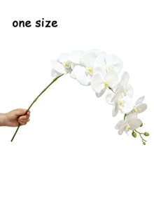 1/2pcs Artificial Large Branch Phalaenopsis Orchid, Home Aesthetic Floral Decoration, Wedding Decor, Holiday Party Supplies, Home Decor, Room Decoration, Random Style Shipped - White - View 11