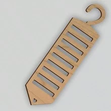 Father's Day Creative Wooden Tie Storage Rack, Men's Wall-Mounted Tie Organizer, Thank You Dad Gift Wooden Hanging Rack, Tie-Shaped Storage Rack, Home Tie Organizer Tool, Commemorative Gift Home Decor Ornament, Father's Day Gift,Bedroom Room Decor,Back To School - Multicolor - View 7