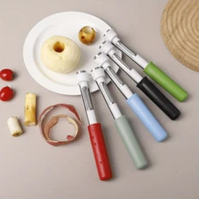 1個 2合1不鏽鋼蘋果去核器兼削皮器,雙功能水果去核工具,人體工學手柄,鋒利刀片,適用於去核與果肉分離,實用廚房用具,水果削皮器,廚房配件家居,廚房裝飾,食物容器,家居,削皮刀,廚房用品,廚房配件,家居用品,廚房必需品 - 彩色 - 查看 4