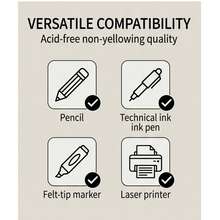 100 Sheets/A4 Translucent Tracing Paper - For Handmade Crafts, Photocopying, Calligraphy, Painting, Writing - White - View 4