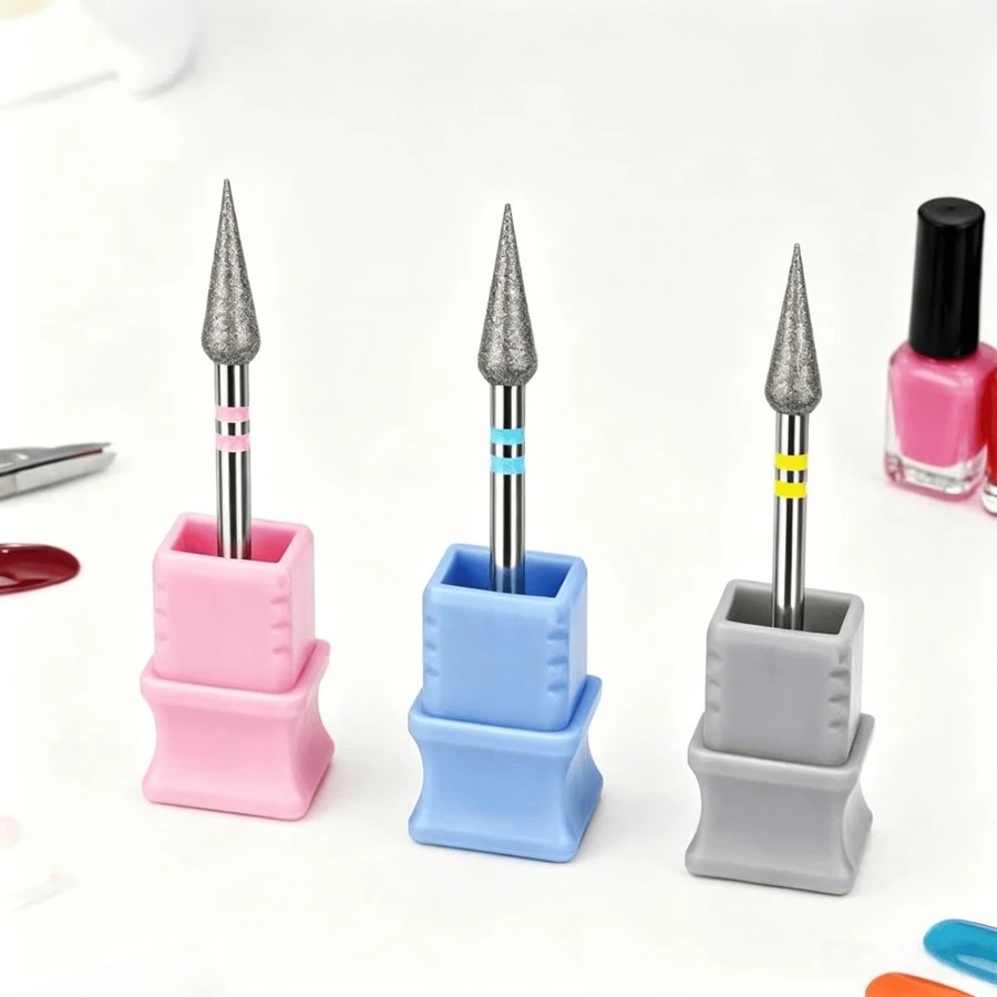 Premium Carbide Tungsten Callus Removal Nail Drill Bit 3/32" Professional Carbide Tungsten Nail Cleaning Drill Bit, Suitable For Calluses, Dead Skin And Nail Preparation, Dual Rotation, Professional Nail Drill - Multicolor - View 1
