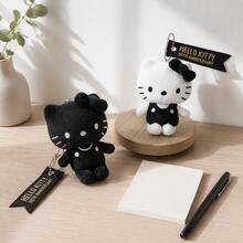 1個 Sanrio Hello Kitty 50週年紀念版黑白絨毛包飾吊飾,可愛KT貓娃娃,日系少女風禮物 - 彩色 - 查看 7