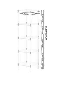 Acrylic Transparent Bookshelf 4-6 Tiers Small Bookshelf Home Freestanding Floor Corner Cabinet Suitable For Living Room, Bedroom, Bathroom, Small Space Display Rack - Multicolor - View 8