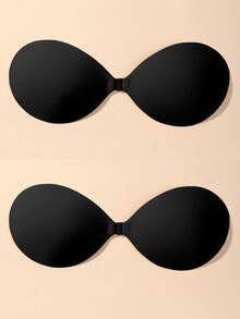2/1 Pair Adhesive Bra, Reusable, Great Push-Up Effect, Invisible Backless Design, Suitable For All Seasons - Multicolor - View 30